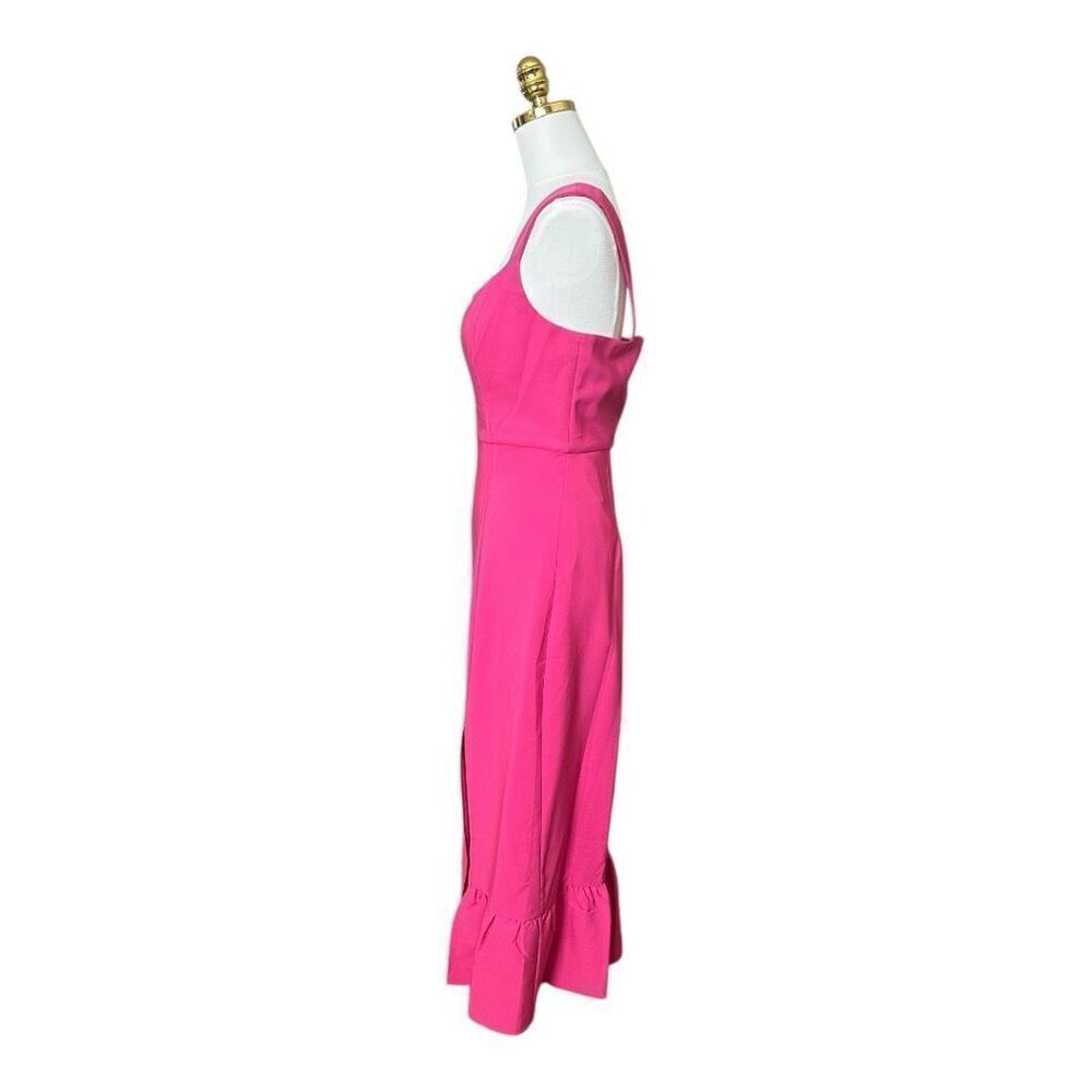 NWT Laundry by Shelli Segal HU05D09 - Ruffled Hem Long Fuschia Dress - Picture 4 of 15